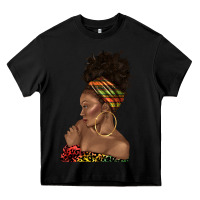 Black afro black woman profile juneteenth Heavy Core Tee - texasbilliewilder