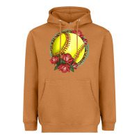 Meerkat Western Softball With Roses Heavyweight Hoodie - LillyAllenDesigns