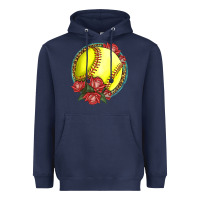 Navy Western Softball With Roses Heavyweight Hoodie - LillyAllenDesigns