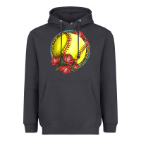 Smoke Western Softball With Roses Heavyweight Hoodie - LillyAllenDesigns