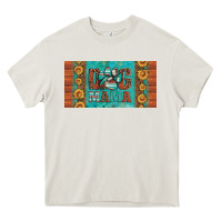 Cream dog mama license plate Heavy Core Tee - Artiststas