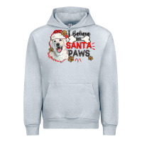 Heather Grey i believe in santa paws Urban Hoodie - CowGirlArtShop