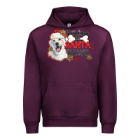 Mauve Wine i believe in santa paws Urban Hoodie - CowGirlArtShop