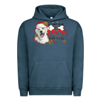 Pigment Midnight Navy i believe in santa paws Urban Hoodie - CowGirlArtShop