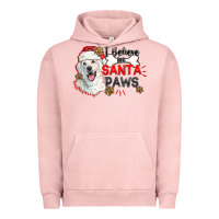 Pigment Salmon i believe in santa paws Urban Hoodie - CowGirlArtShop