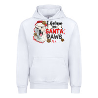 White i believe in santa paws Urban Hoodie - CowGirlArtShop