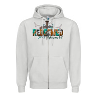 Dove Grey redeemed ephesians 1 7 Zipper Hoodie - NancyCooperArtShop