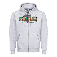 Heather Grey redeemed ephesians 1 7 Zipper Hoodie - NancyCooperArtShop