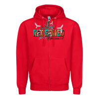 Red redeemed ephesians 1 7 Zipper Hoodie - NancyCooperArtShop