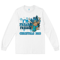White i'm freakin freezin christmas 2023 Long Sleeve Tee - NancyCooperArtShop
