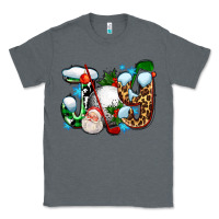 Charcoal Heather joy with golf and santas Classic Tee - AdoDesignShop