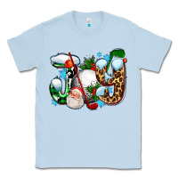 Dusty Blue joy with golf and santas Classic Tee - AdoDesignShop
