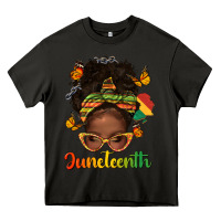 Asphalt afro messy bun juneteenth Heavy Core Tee - texasbilliewilder