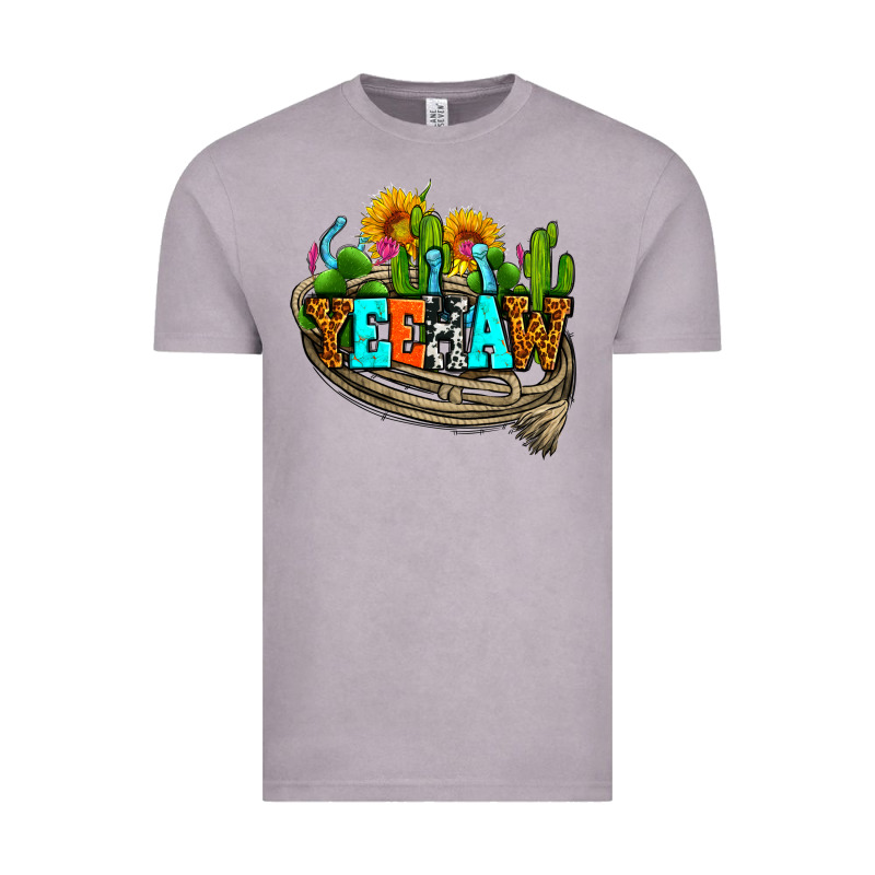 Yeehaw And Cactus With Horseshoe Vintage Tee by AdoDesignShop | Teevron