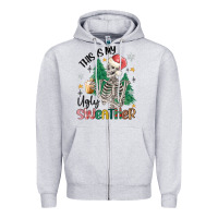 Heather Grey this is my ugly Zipper Hoodie - MaliasSmallBusiness