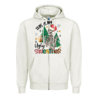 Oatmeal Heather this is my ugly Zipper Hoodie - MaliasSmallBusiness