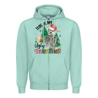 Seafoam this is my ugly Zipper Hoodie - MaliasSmallBusiness