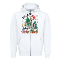 White this is my ugly Zipper Hoodie - MaliasSmallBusiness