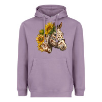 Lavender appaloosa horse with sunflowers Heavyweight Hoodie - LillyAllenDesigns