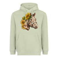 Matcha appaloosa horse with sunflowers Heavyweight Hoodie - LillyAllenDesigns