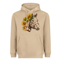 Mushroom appaloosa horse with sunflowers Heavyweight Hoodie - LillyAllenDesigns