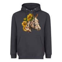 Smoke appaloosa horse with sunflowers Heavyweight Hoodie - LillyAllenDesigns