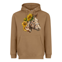 Toasted Coconut appaloosa horse with sunflowers Heavyweight Hoodie - LillyAllenDesigns
