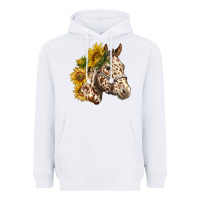 White appaloosa horse with sunflowers Heavyweight Hoodie - LillyAllenDesigns