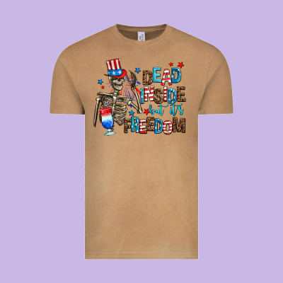 Dead Inside But Its Freedom Vintage Tee Designed By Adodesignshop