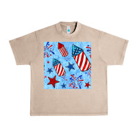 French Oak 4th of july firecracker and star seamless  pattern Urban Heavy Tee - BundleAndBundleShop