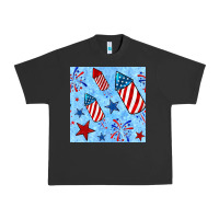 Pigment Black 4th of july firecracker and star seamless  pattern Urban Heavy Tee - BundleAndBundleShop