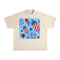 Sandshell 4th of july firecracker and star seamless  pattern Urban Heavy Tee - BundleAndBundleShop