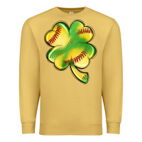 Antique Gold st. patrick's day clover softball Premium Sweatshirt - Artiststas