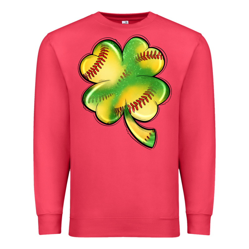 St. Patrick's Day Clover Softball Premium Sweatshirt by Artiststas | Teevron