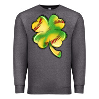 Charcoal Heather st. patrick's day clover softball Premium Sweatshirt - Artiststas