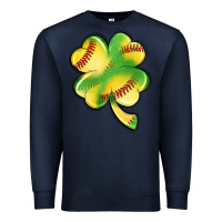 Navy st. patrick's day clover softball Premium Sweatshirt - Artiststas