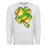 Oatmeal Heather st. patrick's day clover softball Premium Sweatshirt - Artiststas