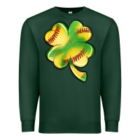 Sports Green st. patrick's day clover softball Premium Sweatshirt - Artiststas