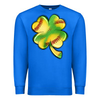 True Royal st. patrick's day clover softball Premium Sweatshirt - Artiststas