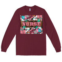 Burgundy Nurse Long Sleeve Tee - LillyAllenDesigns