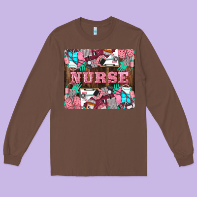 Nurse Long Sleeve Tee Designed By Lillyallendesigns