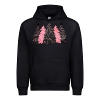 Black pink christmas trees Urban Hoodie - CowGirlArtShop
