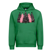 Emerald pink christmas trees Urban Hoodie - CowGirlArtShop