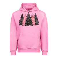 Fuchsia Pink pink christmas trees Urban Hoodie - CowGirlArtShop