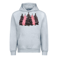 Heather Grey pink christmas trees Urban Hoodie - CowGirlArtShop