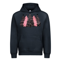Navy pink christmas trees Urban Hoodie - CowGirlArtShop