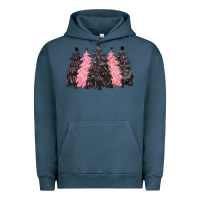 Pigment Midnight Navy pink christmas trees Urban Hoodie - CowGirlArtShop
