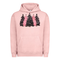 Pigment Salmon pink christmas trees Urban Hoodie - CowGirlArtShop