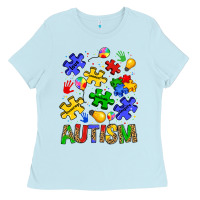 Baby Blue autism Ladies Tee - JahusDesignShop