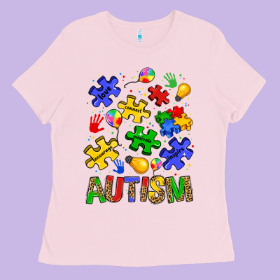 Autism Ladies Tee Designed By Jahusdesignshop